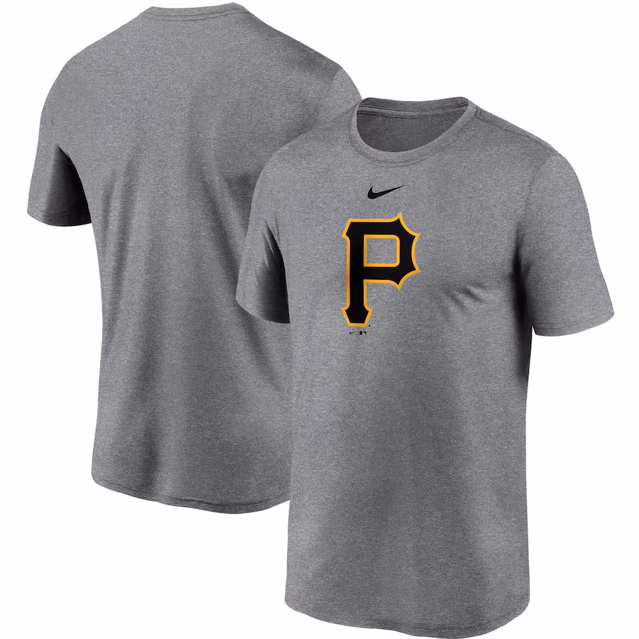 Men's Pittsburgh Pirates Nike Gray Large Logo Legend Performance T-Shirt - ujerseystore