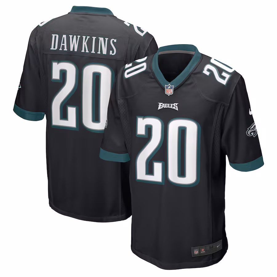 Men's Philadelphia Eagles Brian Dawkins Nike Black Retired Player Jersey - ujerseystore