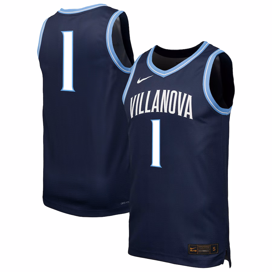 Men's Nike  Navy Villanova Wildcats #1 Replica Basketball Jersey - ujerseystore
