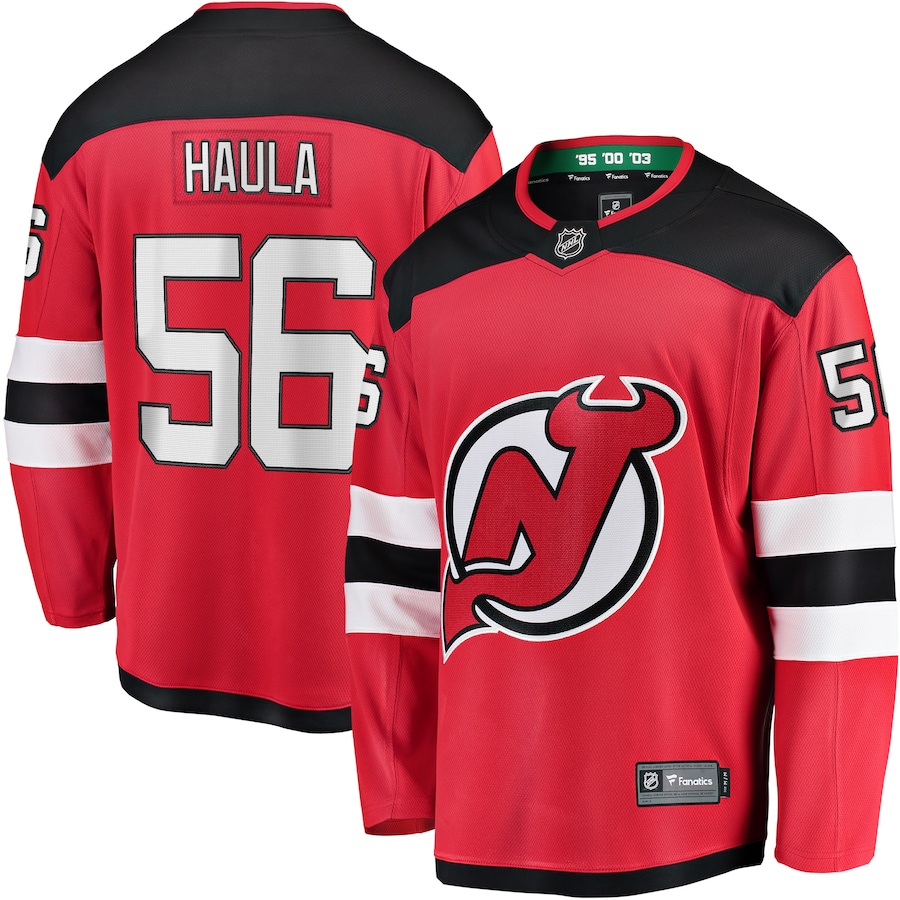 Men's New Jersey Devils Erik Haula Fanatics Red Home Breakaway Player Jersey - ujerseystore