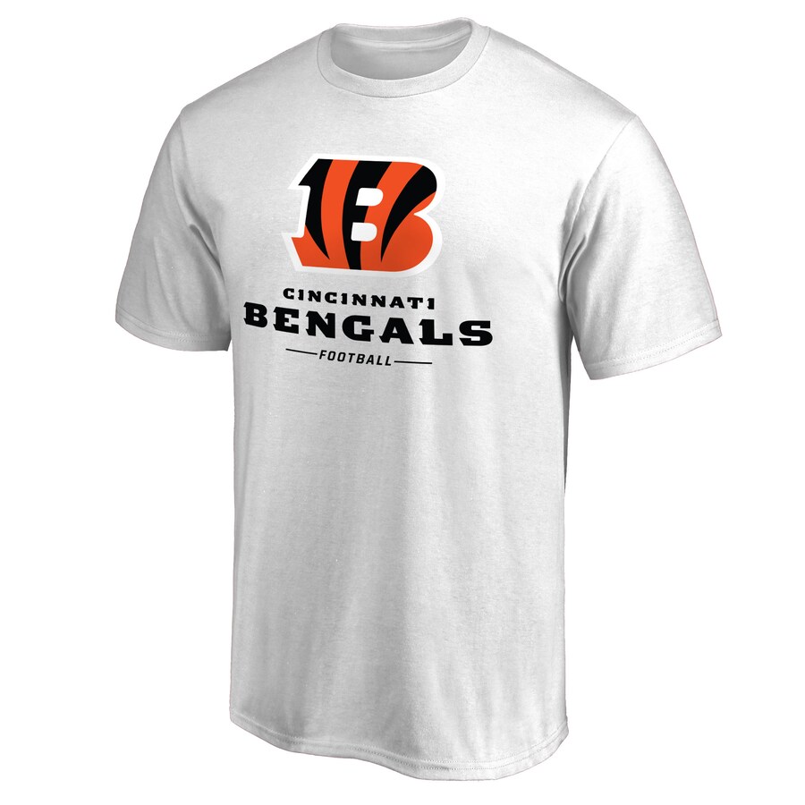 Men's Cincinnati Bengals White Team Lockup T-Shirt - ujerseystore