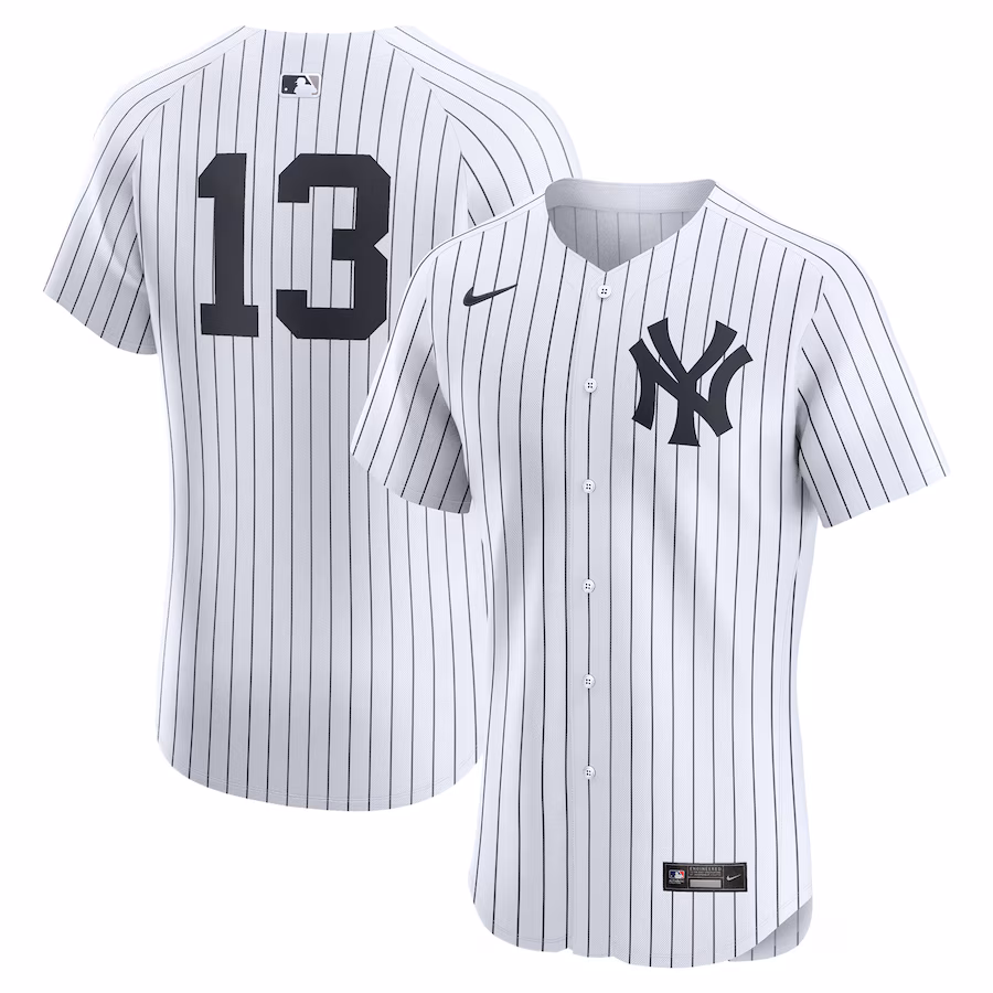 Men's New York Yankees Jazz Chisholm Jr. Nike White Home Elite Player Jersey - ujerseystore