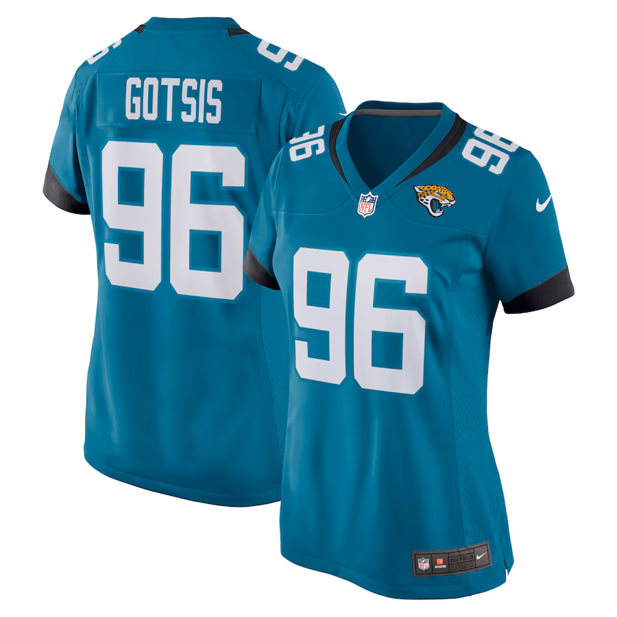 Women's Jacksonville Jaguars Adam Gotsis Nike Teal Nike Game Jersey - ujerseystore