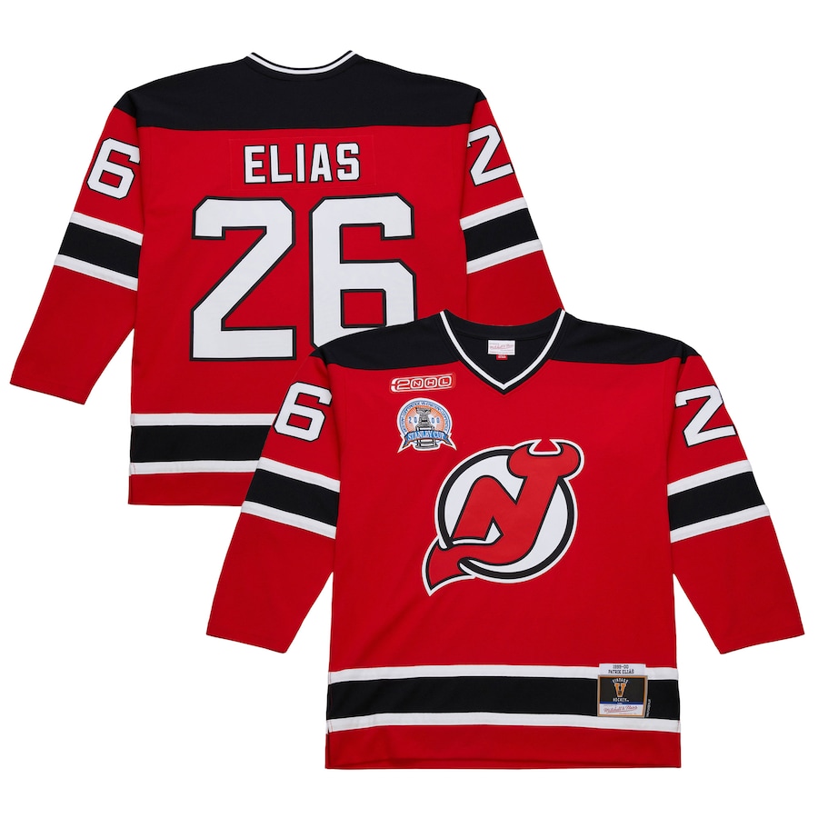 Men's New Jersey Devils Patrik Elias Red 1999-00 Power Play Jersey - ujerseystore