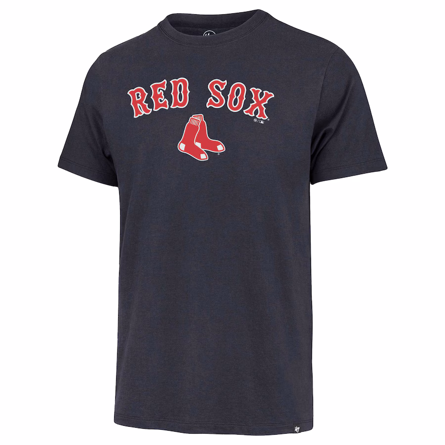 Men's Boston Red Sox '47 Navy Tackle T-Shirt - ujerseystore