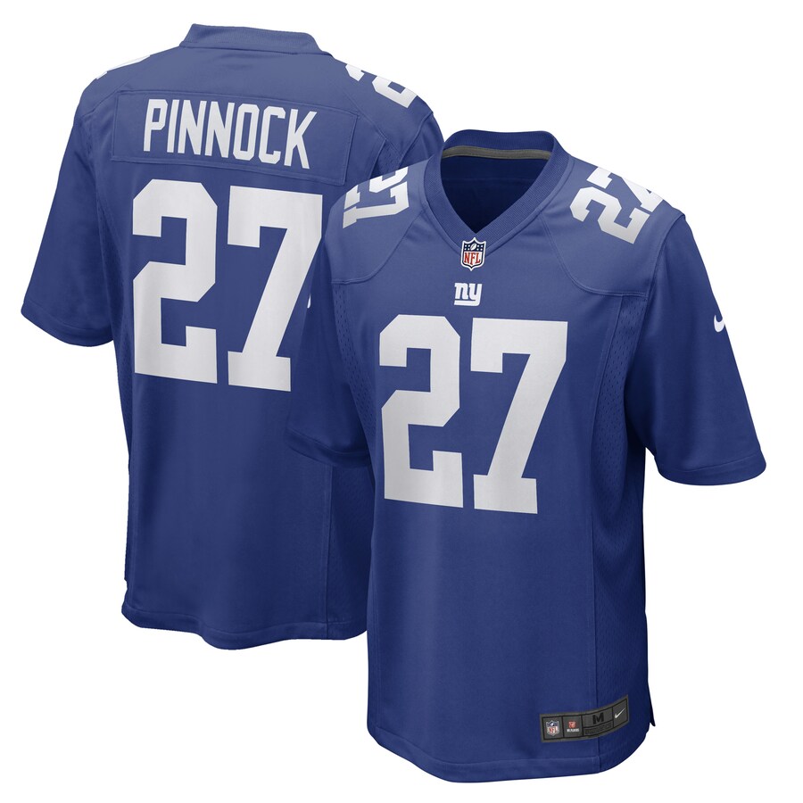 Men's New York Giants Jason Pinnock Nike Royal Game Player Jersey - ujerseystore