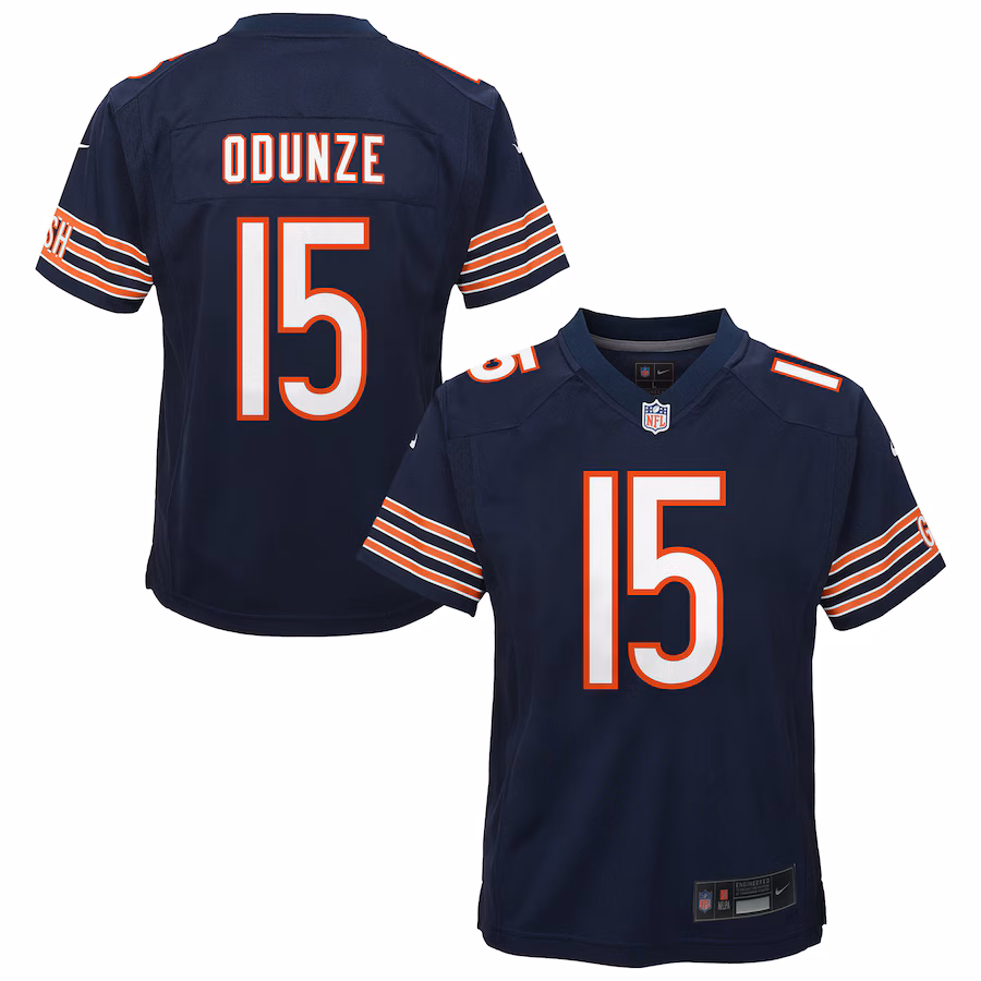 Youth Chicago Bears Rome Odunze Nike Navy Team Game Jersey - ujerseystore