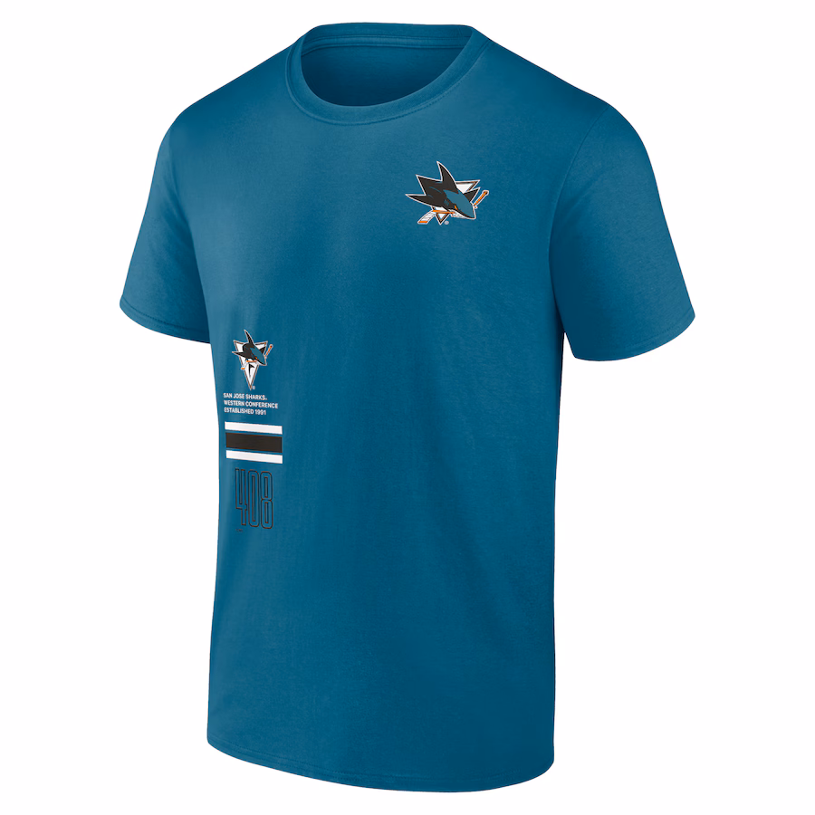 Men's San Jose Sharks Fanatics Teal Represent T-Shirt - ujerseystore