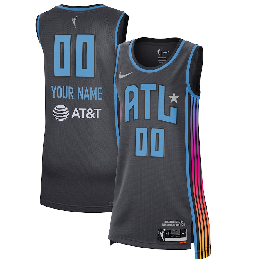 Unisex Atlanta Dream Nike Black 2021 Rebel Edition Victory Custom Jersey - ujerseystore