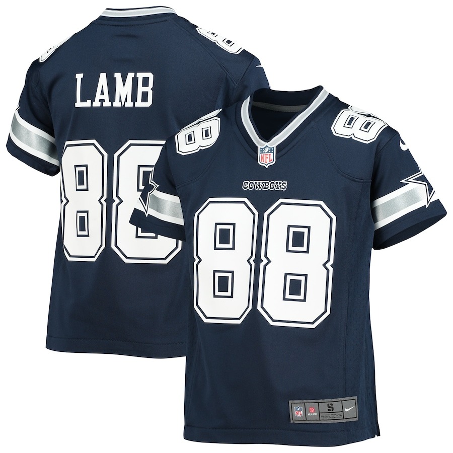 Youth Dallas Cowboys CeeDee Lamb Nike Navy Player Game Jersey - ujerseystore