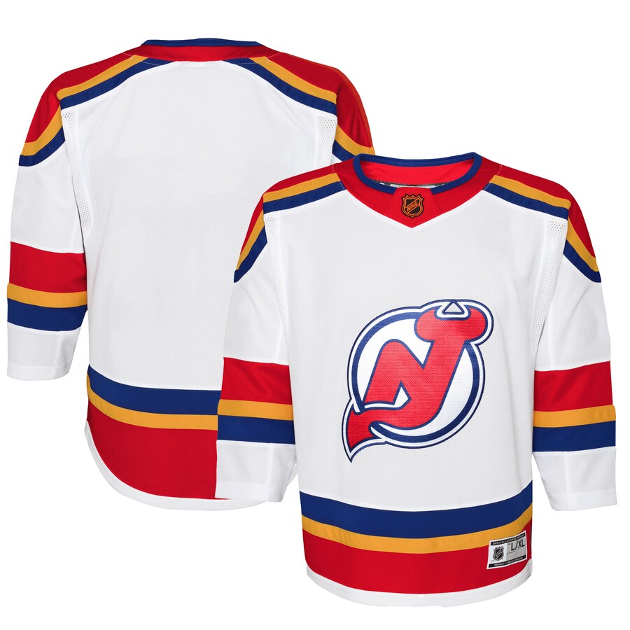 Youth New Jersey Devils White Special Edition 2.0 Premier Blank Jersey - ujerseystore