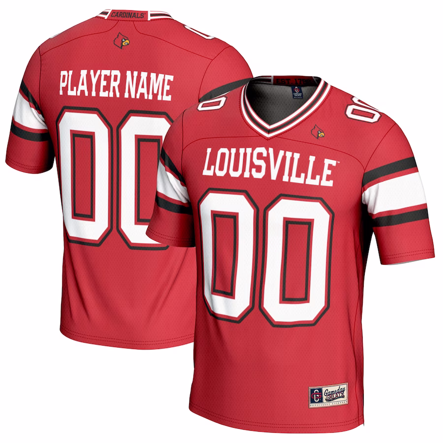 Louisville Cardinals GameDay Greats Youth NIL Pick-A-Player Football Jersey - Red - ujerseystore