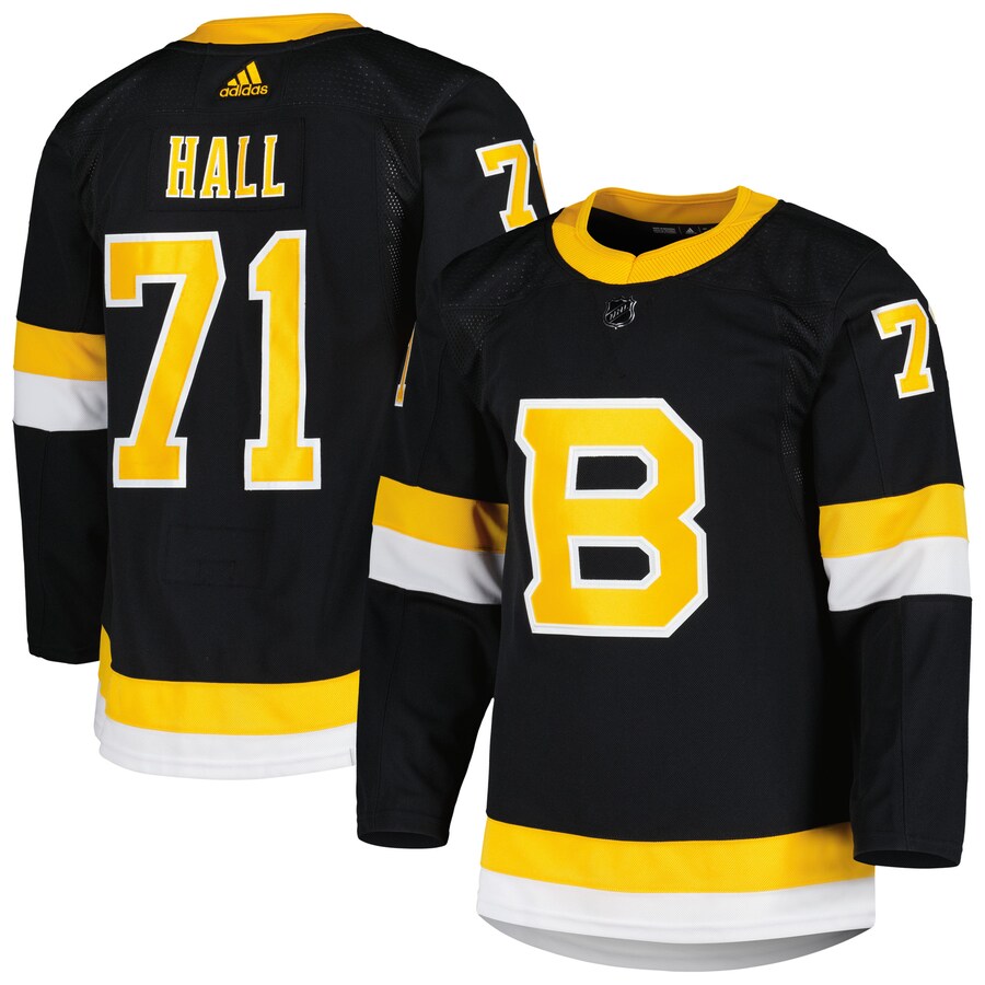 Men's Boston Bruins Taylor Hall adidas Black Alternate Primegreen Authentic Pro Player Jersey - ujerseystore