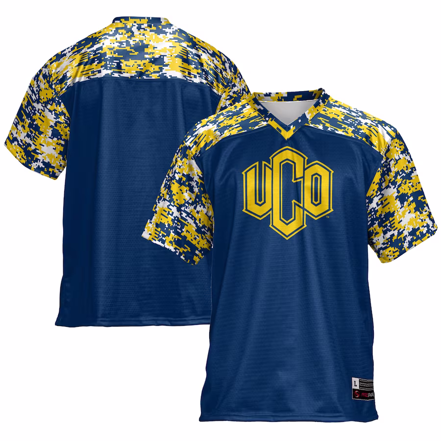 Central Oklahoma Bronchos GameDay Greats Football Jersey - Blue - ujerseystore