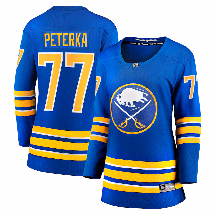 Women's Buffalo Sabres JJ Peterka Fanatics Royal Home Breakaway Player Jersey - ujerseystore
