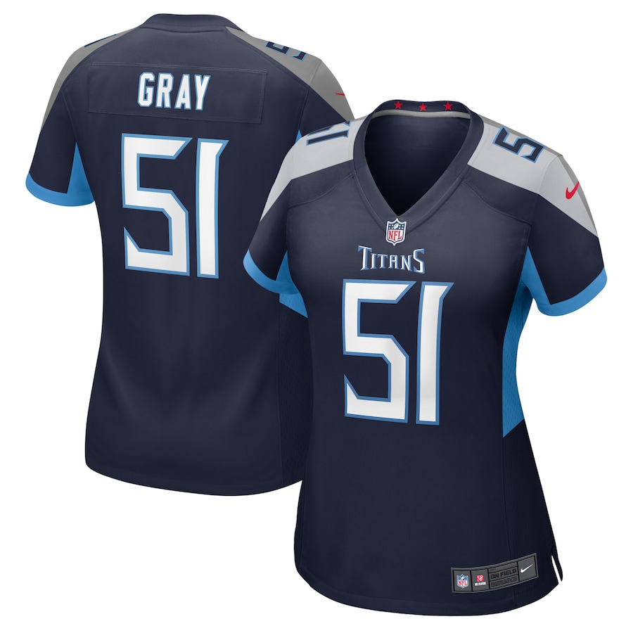 Women's Tennessee Titans Cedric Gray Nike Navy Game Jersey - ujerseystore
