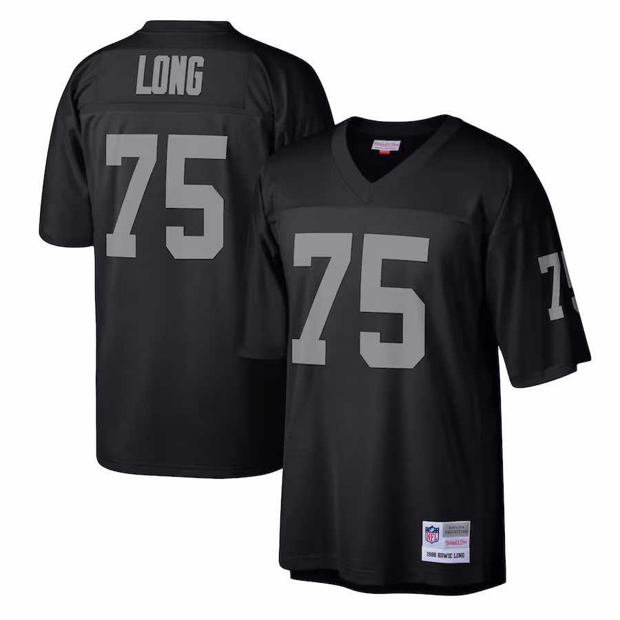 Men's Las Vegas Raiders Howie Long Mitchell & Ness Black Legacy Replica Jersey - ujerseystore