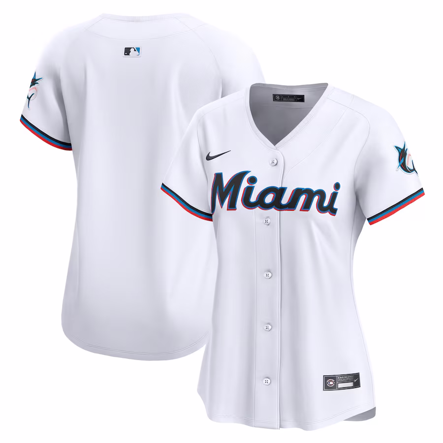 Women's Miami Marlins Nike White Home Limited Jersey - ujerseystore