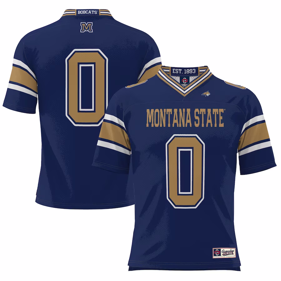 #0 Montana State Bobcats GameDay Greats Football Jersey - Navy - ujerseystore