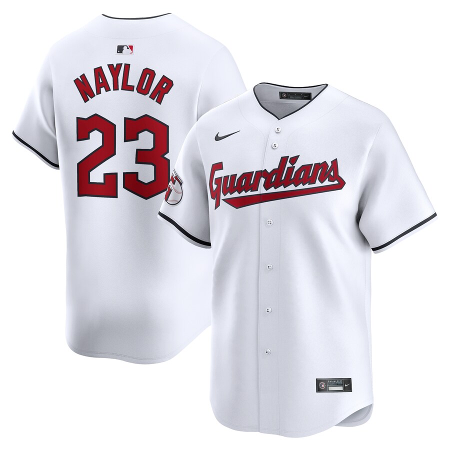 Men's Cleveland Guardians Bo Naylor Nike White Home Limited Player Jersey - ujerseystore
