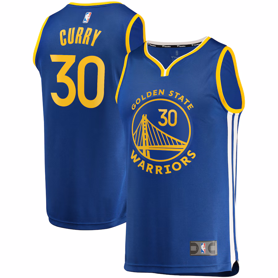 Men's Golden State Warriors Stephen Curry Fanatics Royal Fast Break Replica Player Jersey - Icon Edition - ujerseystore
