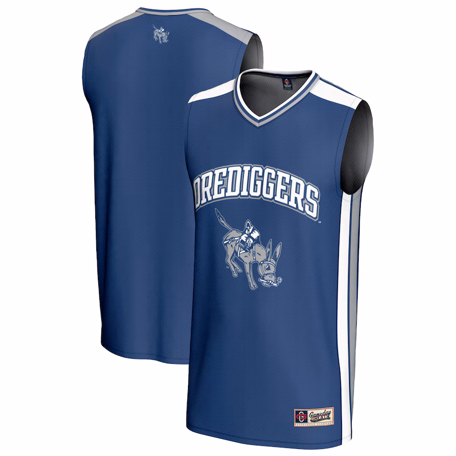 Men's GameDay Greats Blue Colorado School of Mines Orediggers Spirit Basketball Jersey - ujerseystore
