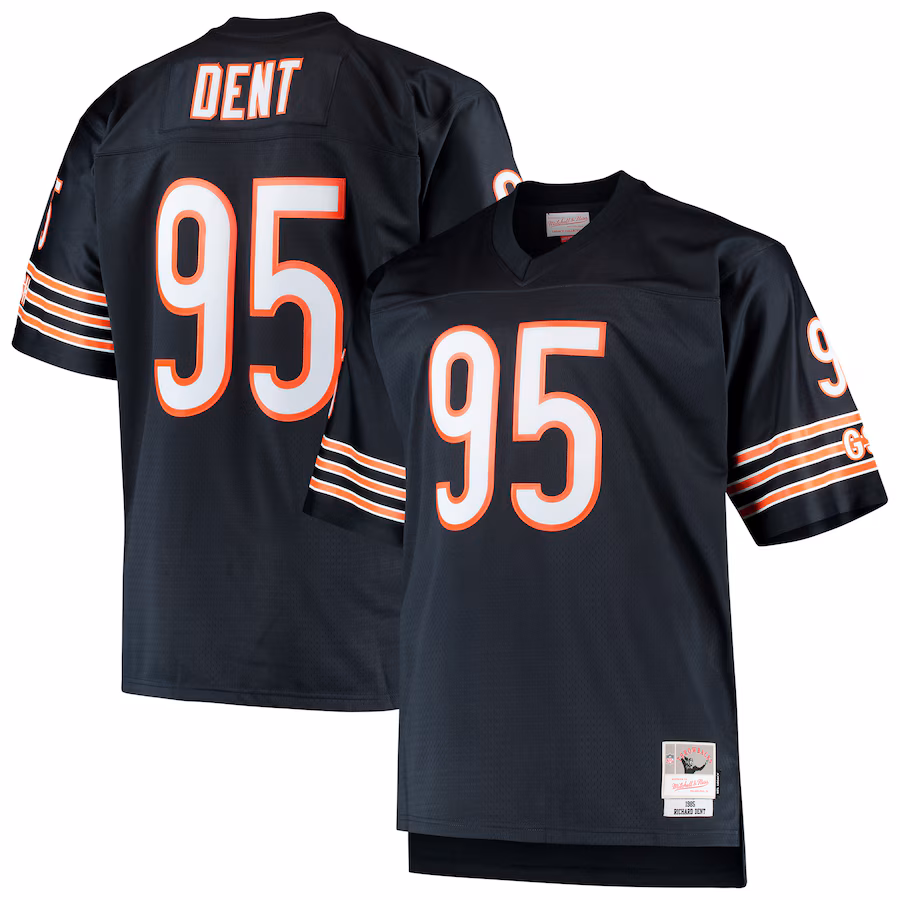 Men's Chicago Bears Richard Dent Mitchell & Ness Navy Big & Tall 1985 Retired Player Replica Jersey - ujerseystore