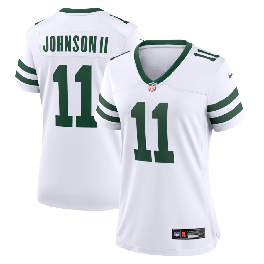 Women's New York Jets Jermaine Johnson II Nike Spotlight White Alternate Game Jersey - ujerseystore