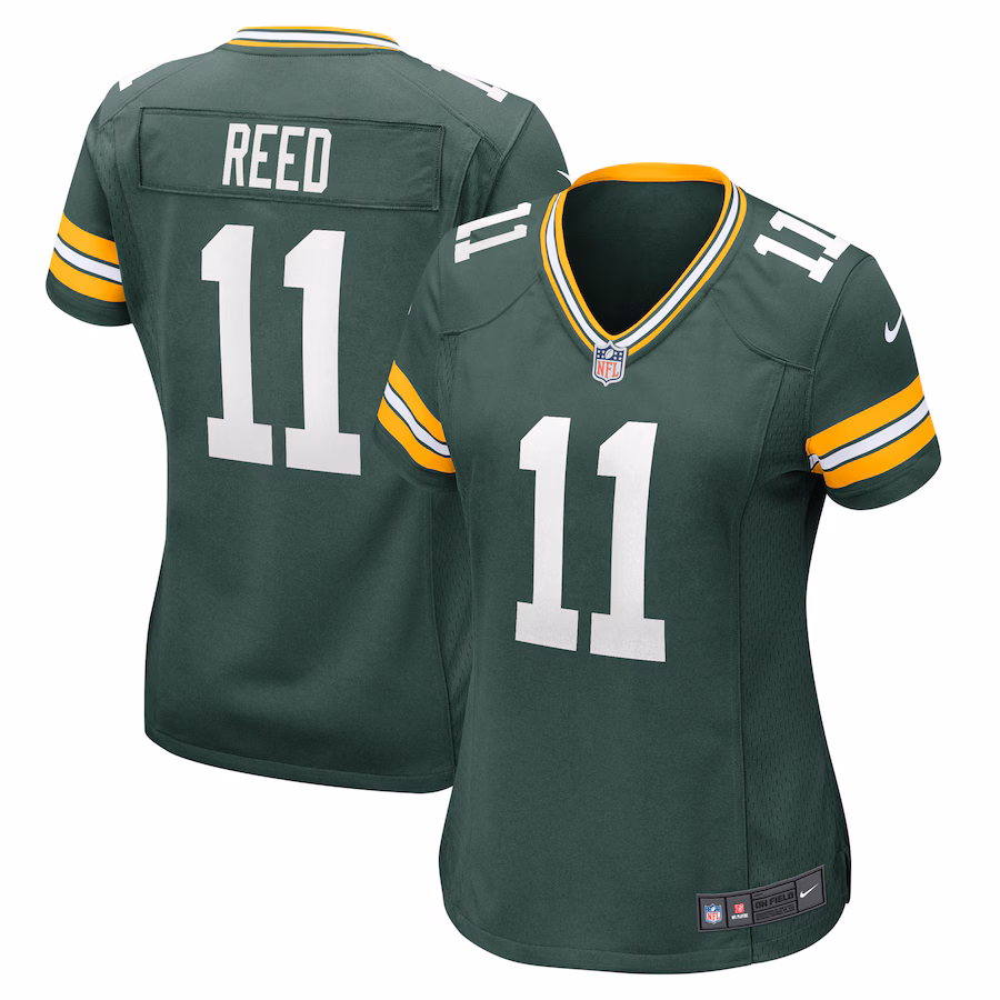 Women's Green Bay Packers Jayden Reed Nike  Green  Game Jersey - ujerseystore