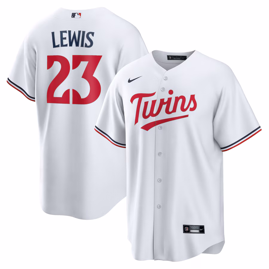Men's Minnesota Twins Royce Lewis Nike White Replica Player Jersey - ujerseystore