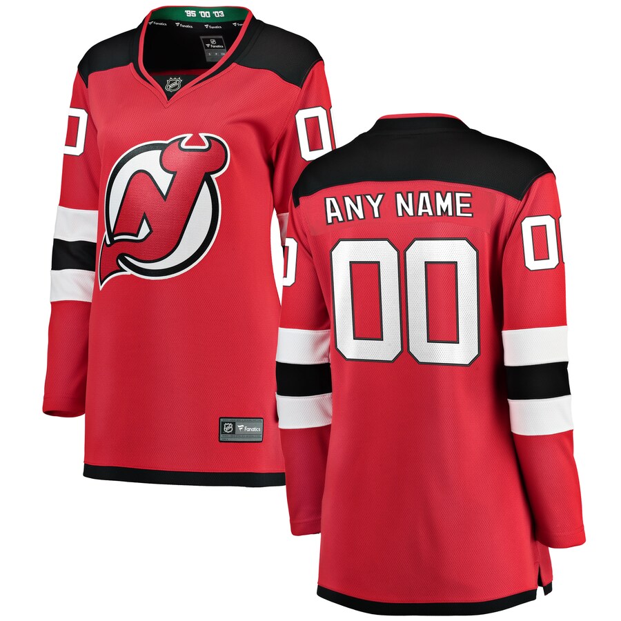 Women's New Jersey Devils Fanatics Branded Red Home Breakaway Custom Jersey - ujerseystore