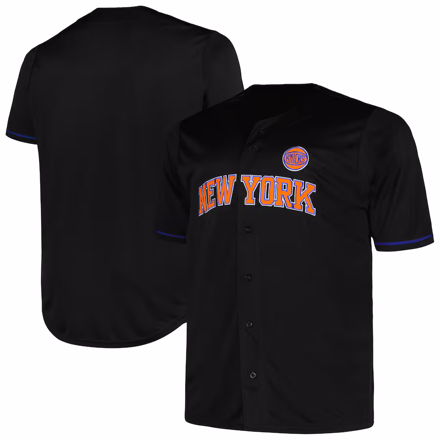 Men's New York Knicks Profile Black Big & Tall Pop Jersey - ujerseystore