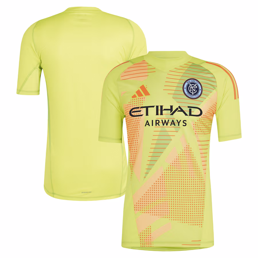 Men's New York City FC adidas Yellow 2024 Goalkeeper Jersey - ujerseystore