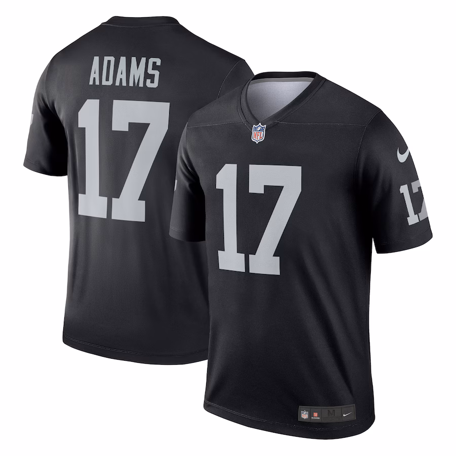 Men's Las Vegas Raiders Davante Adams Nike Black Team Legend Player Performance Top - ujerseystore