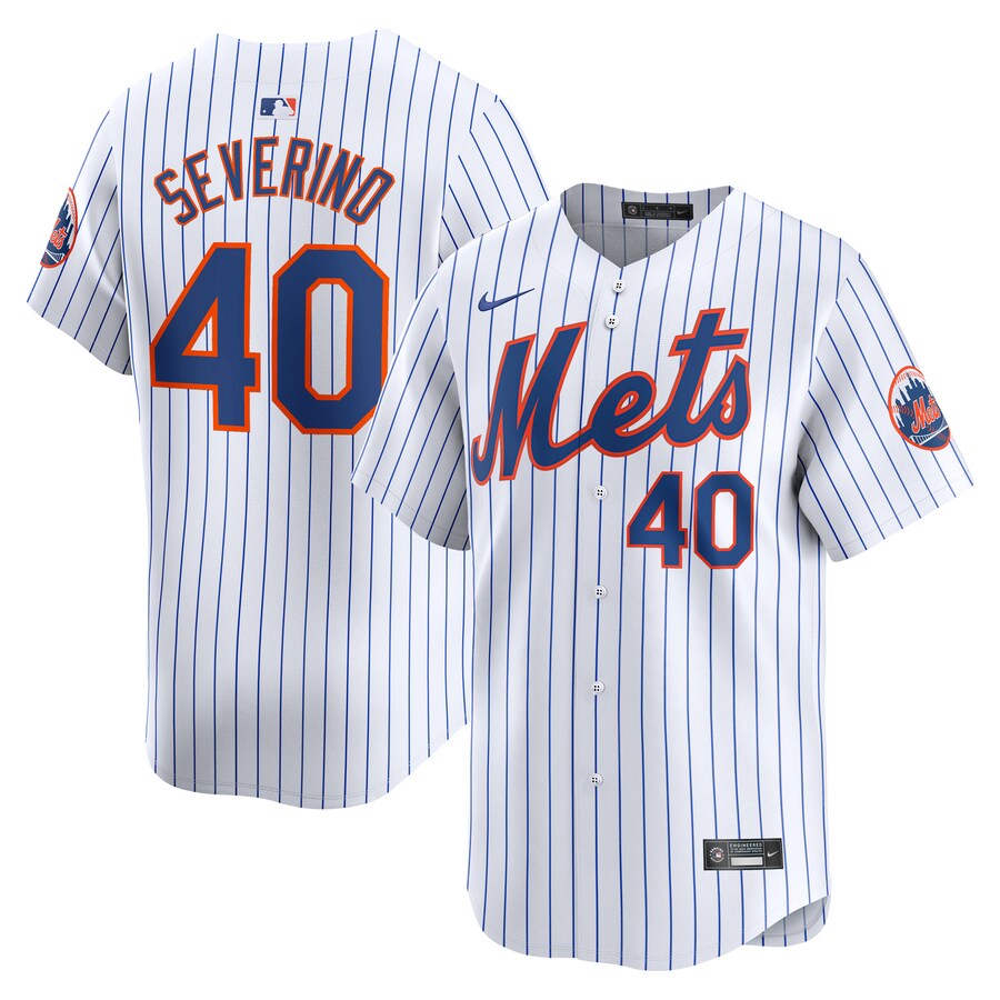 Men's New York Mets Luis Severino Nike White Home Limited Player Jersey - ujerseystore
