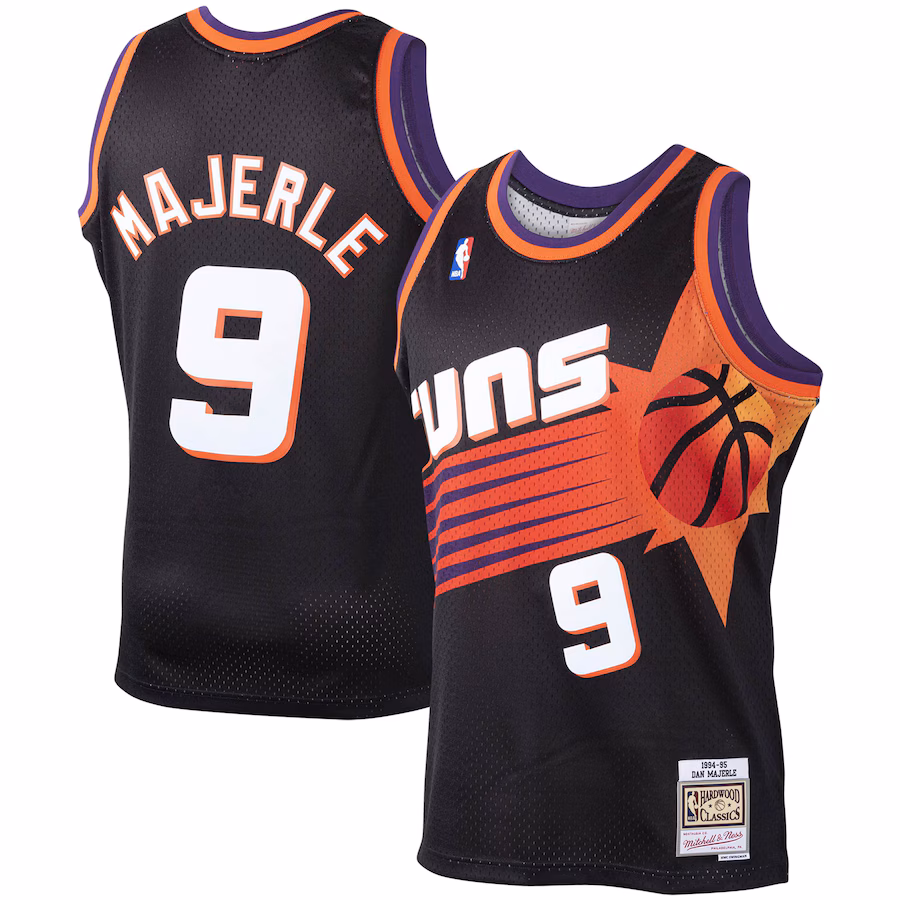 Men's Phoenix Suns Dan Majerle Mitchell & Ness Black 1994/95 Hardwood Classics Swingman Jersey - ujerseystore