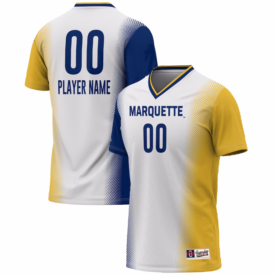 Marquette Golden Eagles GameDay Greats Youth NIL Pick-A-Player Lightweight Women's Soccer Jersey - White - ujerseystore