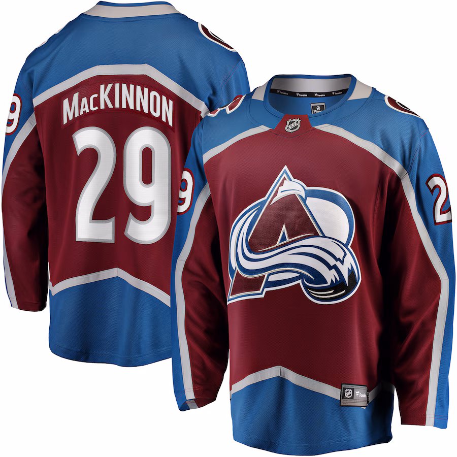 Men's Colorado Avalanche Nathan MacKinnon Fanatics Burgundy Home Breakaway Jersey - ujerseystore