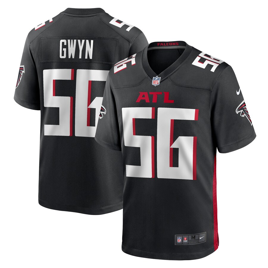 Men's Atlanta Falcons Jovaughn Gwyn Nike  Black Team Game Jersey - ujerseystore