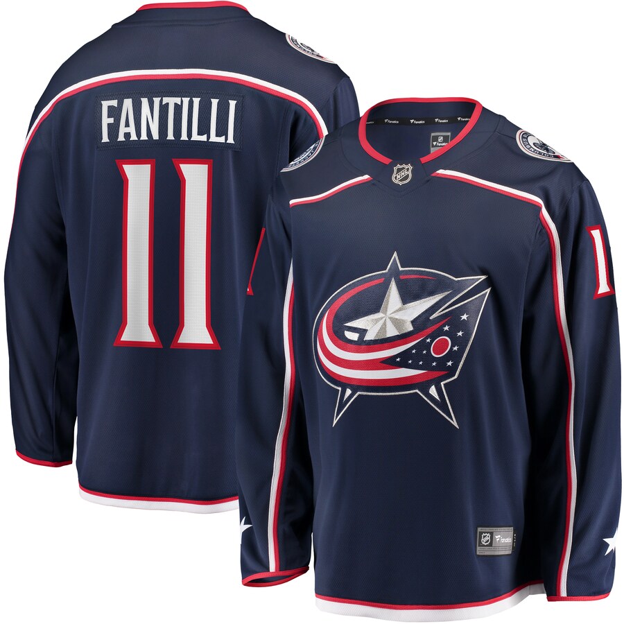 Men's Columbus Blue Jackets Adam Fantilli Fanatics Branded Navy Home Breakaway Player Jersey - ujerseystore