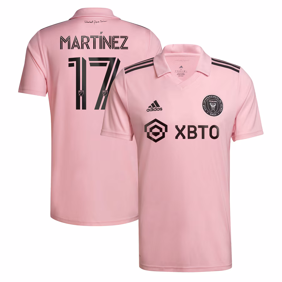 Men's Inter Miami CF Josef Martínez adidas Pink 2022 The Heart Beat Kit Replica Player Jersey - ujerseystore