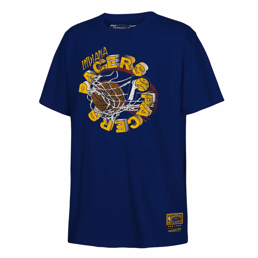 Youth Indiana Pacers Mitchell & Ness Navy Retro '90s Poster T-Shirt - ujerseystore