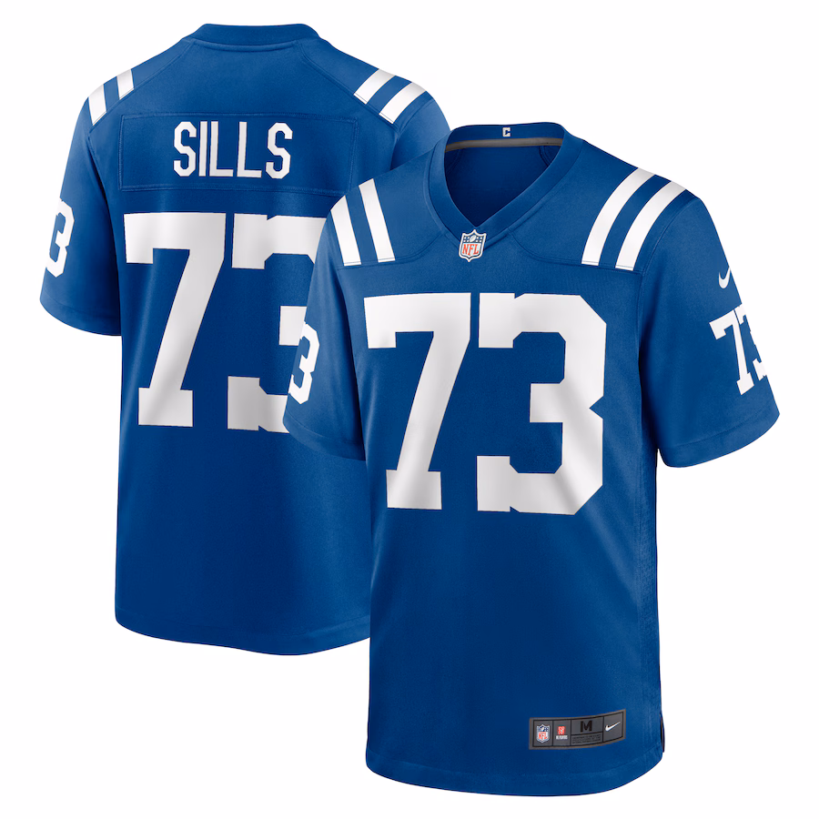Men's Indianapolis Colts Josh Sills Nike  Royal Team Game Jersey - ujerseystore