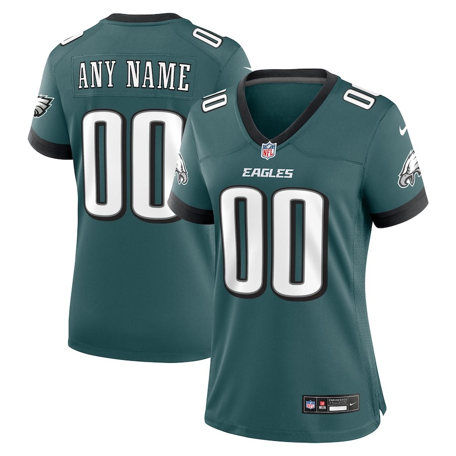 Women's Philadelphia Eagles Nike Midnight Green Custom Game Jersey - ujerseystore