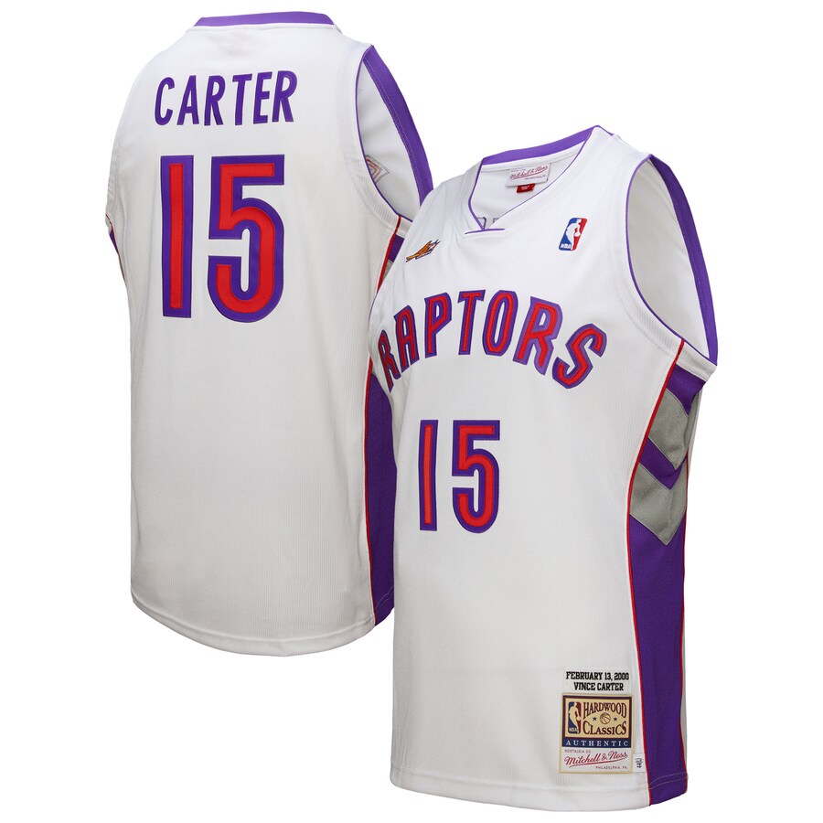 Men's Toronto Raptors Vince Carter Mitchell & Ness White 2000 NBA All-Star Game Authentic Jersey - ujerseystore