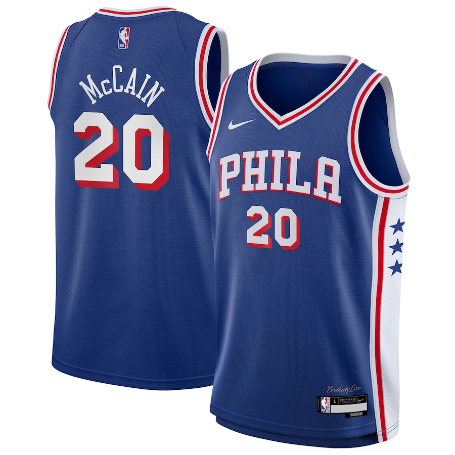 Youth Philadelphia 76ers Jared McCain Nike Royal Swingman Jersey - Icon Edition - ujerseystore
