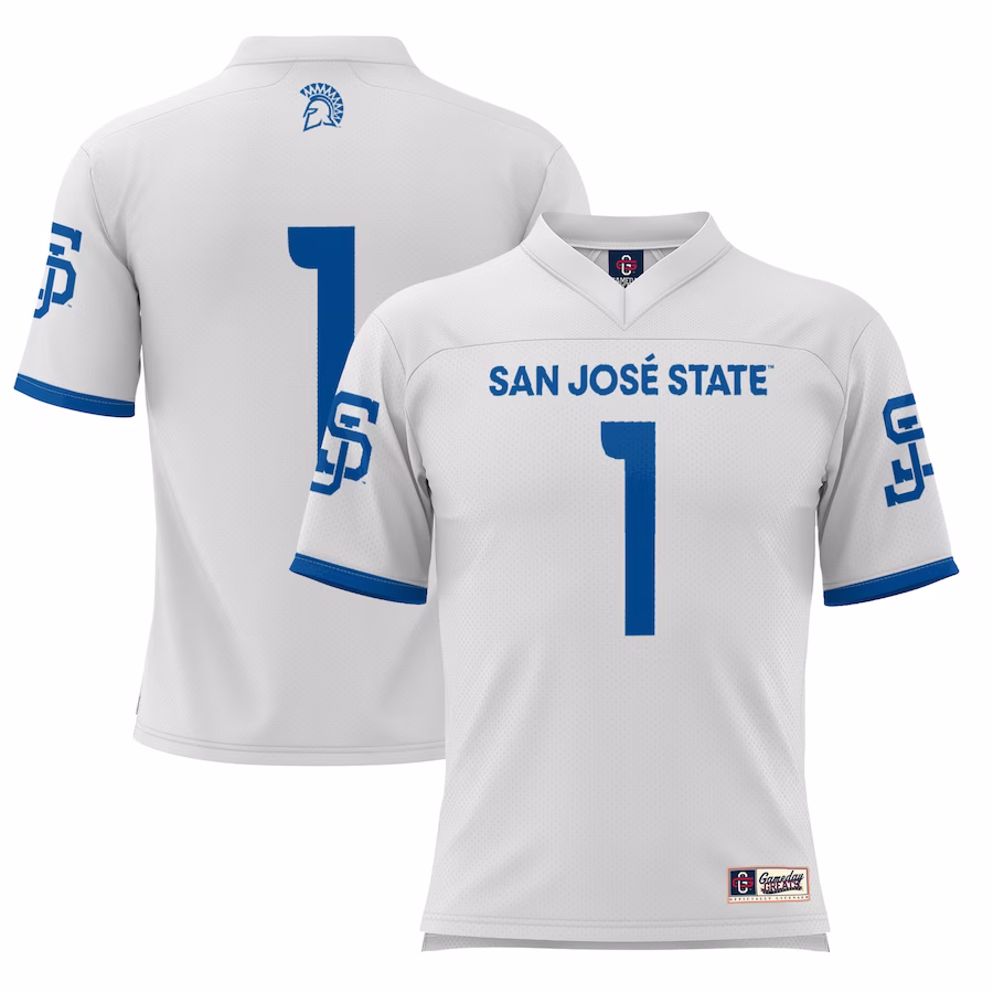 #1 San Jose State Spartans GameDay Greats Youth Football Jersey - White - ujerseystore