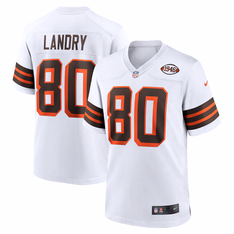 Men's Cleveland Browns Jarvis Landry Nike White 1946 Collection Alternate Game Jersey - ujerseystore