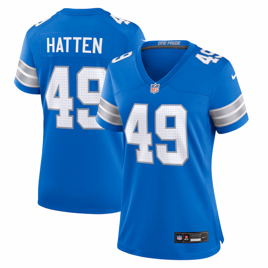 Women's Detroit Lions Hogan Hatten Nike  Blue Game Jersey - ujerseystore