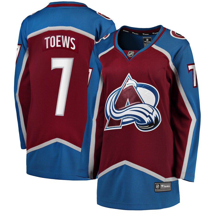 Women's Colorado Avalanche Devon Toews Fanatics Branded Burgundy Home Breakaway Player Jersey - ujerseystore